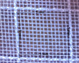 Quadrettatura da 5 mm con 2 fili/cm